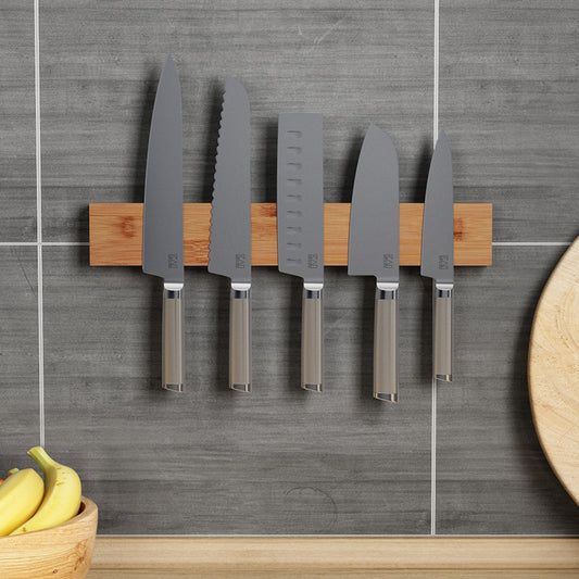 Bamboo Magnetic Knife Holder for Wall Mounting
